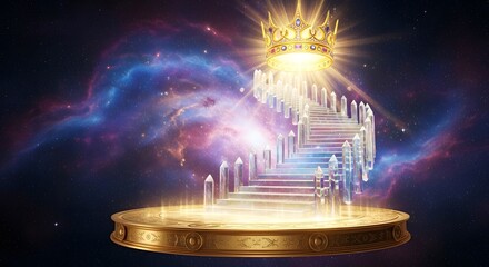 Stairway to heaven with a crown on top