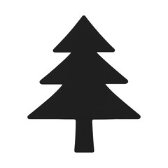 Fototapeta premium PNG Minimalist evergreen tree silhouette.