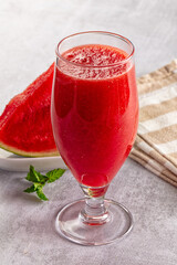 Watermelon sweet smoothie in the glass