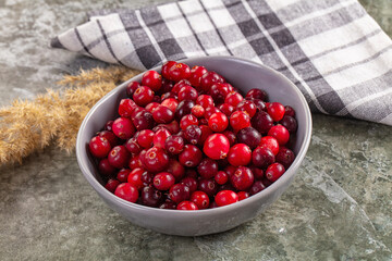 Sweet and sour fresh cranberry