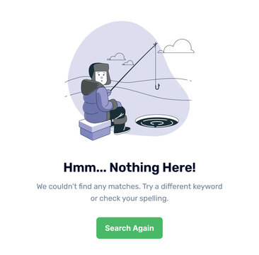 Hmm... Nothing Here! &mdash; Minimal Empty State Illustration
