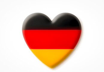 Fototapeta premium Heart Shaped Germany Flag Symbol of Love