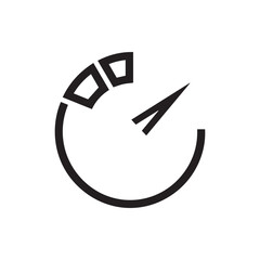 Speedometer icon isolated on white background