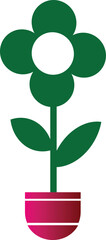 Fototapeta premium Flower in a pot icon