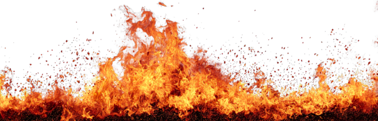 Inferno of Intensity: A dynamic display of vibrant flames blazing fiercely, casting a captivating dance of heat and energy, symbolizing transformation and destruction.