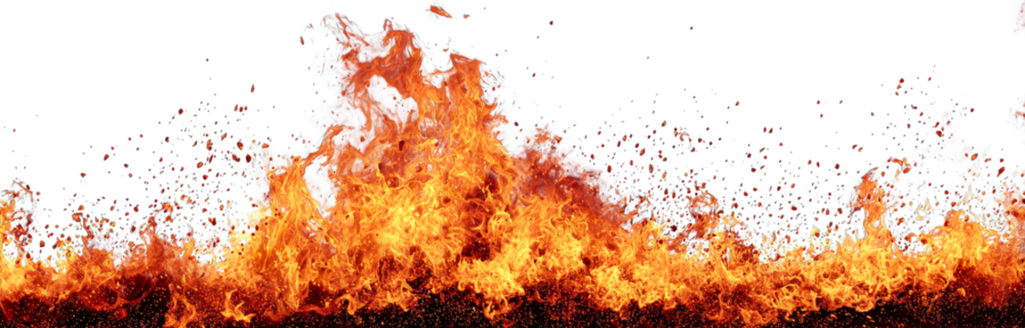 Inferno of Intensity: A dynamic display of vibrant flames blazing fiercely, casting a captivating dance of heat and energy, symbolizing transformation and destruction.