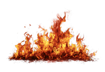 Inferno of Flames: A vibrant and intense depiction of a raging fire, with flames leaping and dancing, demonstrating power and destruction.