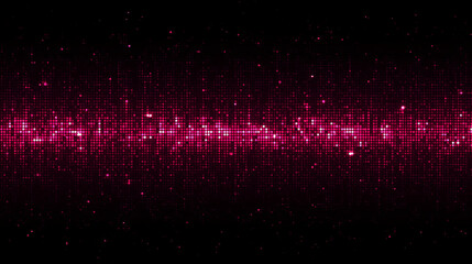 Abstract Pink Data Stream Visualization on Black Background Technology and Futuristic Concept