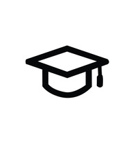 graduation cap on white background