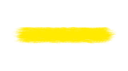 Yellow Paint Stroke Rectangle Shape Isolated on Transparent Background Grunge Decorative Element Rough Border Frame Dirty Design Blank Canvas Artwork Artistic