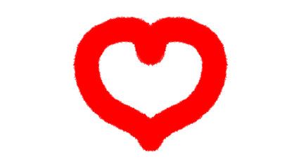 Red Heart Shape Isolated on Transparent Background Grunge Decorative Element Rough Border Frame Dirty Design Blank Canvas Artwork Artistic Creative Love Symbol