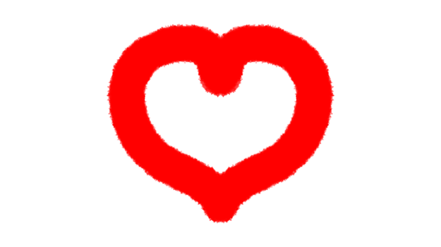 Red Heart Shape Isolated on Transparent Background Grunge Decorative Element Rough Border Frame Dirty Design Blank Canvas Artwork Artistic Creative Love Symbol