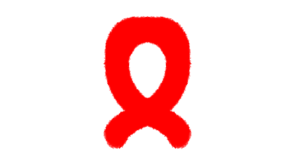 Red Ribbon Shape Isolated on Transparent Background Grunge Decorative Element Rough Border Frame Dirty Design Blank Canvas Artwork Artistic Creative Symbol