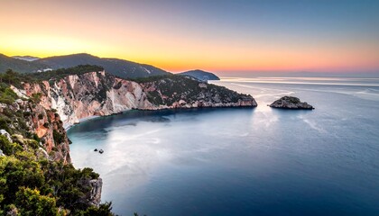 Breathtaking Zakynthos Coastline at Sunset - A Greek Island Paradise.