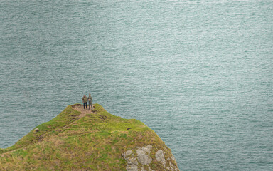 Kinbane Castle ruins on rocky outcrop, Causeway Coast, Northern Ireland – dramatic coastal heritage landscape