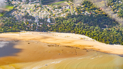 Noirmoutiers Island aerial view in french atlantic ocean