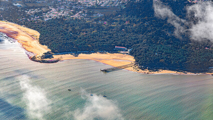 Noirmoutiers Island aerial view in french atlantic ocean