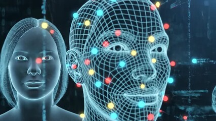 Digital Faces - Exploring the Future of Facial Recognition Technology and AI. - Powered by Adobe