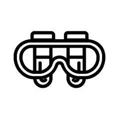 Eye protection goggles safety glasses welding glasses icon vector illustration for design and decoration use