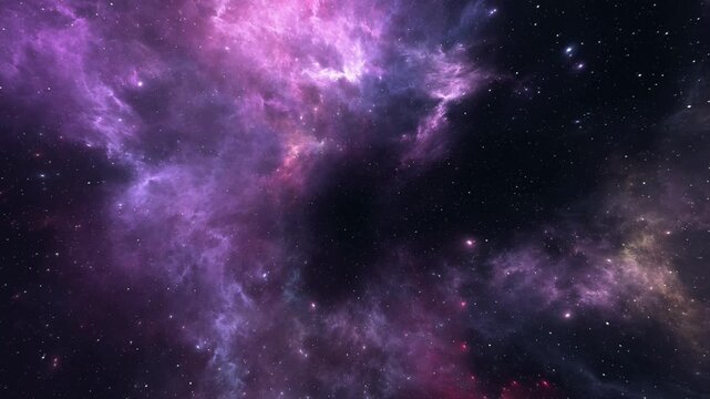 Flying Through Deep Space, Cosmic Tunnel. 3D Animation