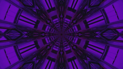 Stunning tunnel video loop creates mesmerizing visual experience with vibrant purple tones and a seamless design