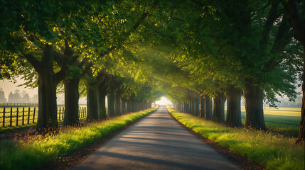 Fototapeta premium sunset in the park