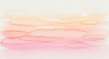 Soft watercolor wash background in pastel pink and peach tones