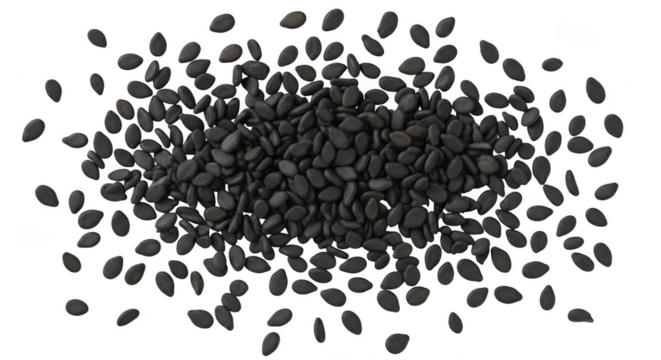 Sesame seeds isolated on transparent background