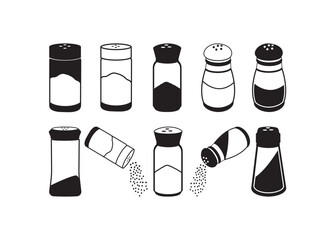 Salt and Pepper Shaker, Salt, Pepper, Shaker, Salt and Pepper Shaker vector bundle, Salt and Pepper Shaker clipart, Salt and Pepper Shaker silhouette.	
