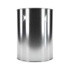Shiny Metallic Cylindrical Container Object.