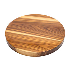 Round Wooden Cutting Board with Natural Wood Grain.