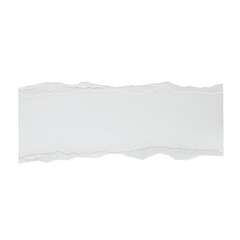 Torn Piece of White Paper with Rough Edges for Collage.