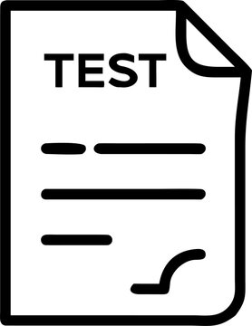 Test paper document with lines and signature