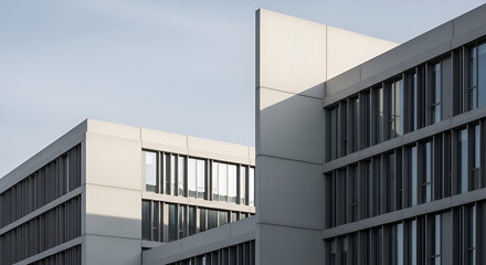 Blue glass facade of a modern London office building reflecting the city and sky