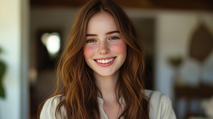 Happy young woman portrait