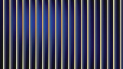 Abstract blue background with vertical metallic blinds