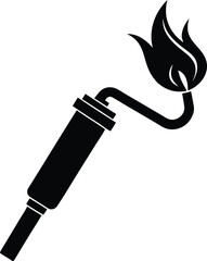 A welding torch silhouette