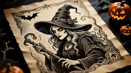 Halloween background with pumpkin