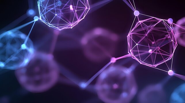 Abstract network of connected spheres a futuristic technology background ideal for science and communication concepts