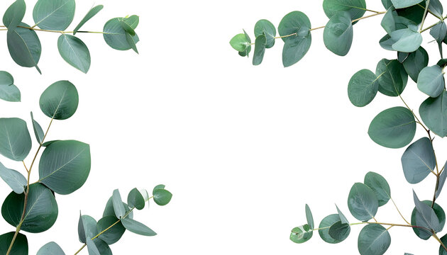 Eucalyptus Elegance: Capturing the simple elegance of eucalyptus branches, its round leaves and subtle hues convey a sense of calm and tranquility.