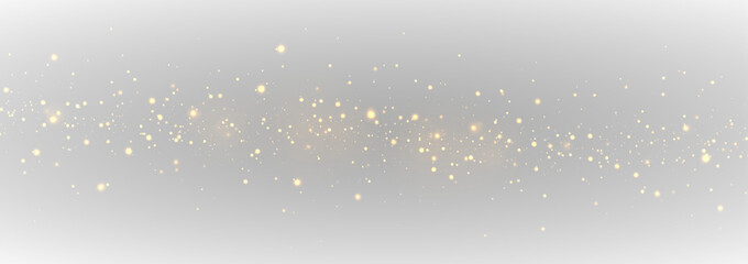 Golden light trails weave through the dark background. Bokeh orbs add depth and motion. Great for party visuals or invitations. PNG