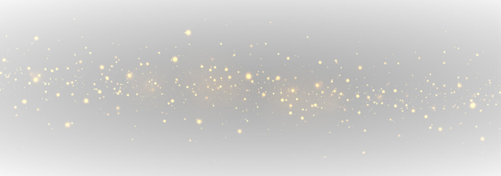 Golden light trails weave through the dark background. Bokeh orbs add depth and motion. Great for party visuals or invitations. PNG