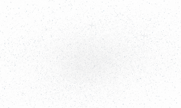 Transparent snowflakes gently fall from a cloudy sky, creating a serene winter scene. Each flake is unique, detailed, and realistic. Perfect for holiday designs.