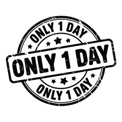Only one day left stamp graphic with stars