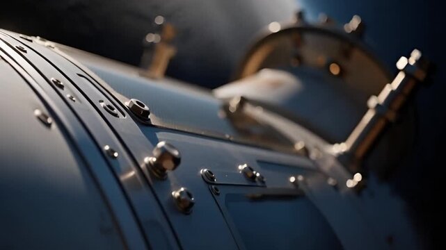 Spaceship traveling near the Moon &mdash; cinematic space scene - Cinematic spacecraft flying near the Moon - Realistic spacecraft flyby around the Moon