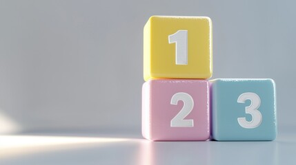 Number blocks ranking illustration