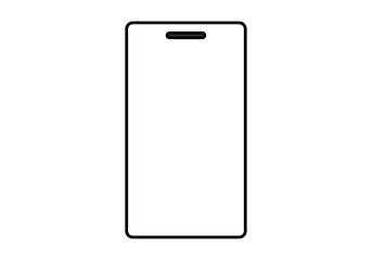 Icono negro de pantalla en blanco 