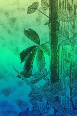 Abstraktes dynamisches futuristisches digitales Kunstwerk ohne Mithilfe von "KI " am PC selbst erstellt	