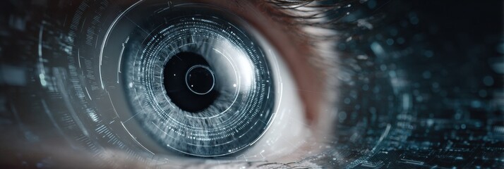 Lens Reflects Digital Matrix, Highlighting Cybersecurity and Clarity in a Modern World