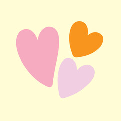 A beautiful and cool colored love-shaped costume vector image design, very suitable to be used as an emoticon or Valentine's Day symbol poster.